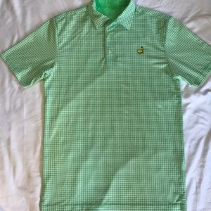 Augusta National kids gingham check golf polo